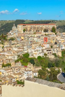 Elevated view of Ragusa Ibla, Ragusa Ibla, Ragusa province, Sicily, Italy