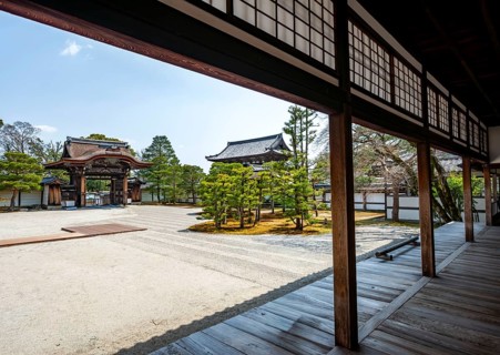 View from the veranda of a Kare-san-sui rock garden, Nantei Zen Garden, South Garden with
