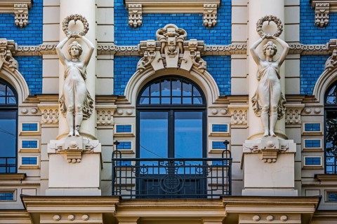 Häser in the Art Nouveau district, Riga, Latvia