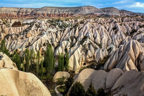 Fantastic tuff rock formations, Cappadocia, Turkey