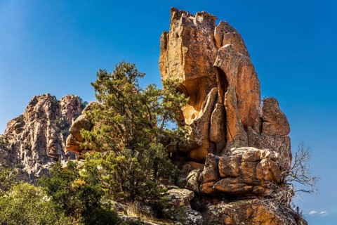 Calanche, bizarre rock formations 400 m above sea level, UNESCO World Heritage Site, Corsica,