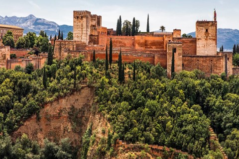 View of Alhambra with Alcazaba, Granada