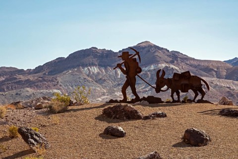 Beatty, Nevada - Art is the attraction in Rhyolite, a town that boomed briefly after gold was