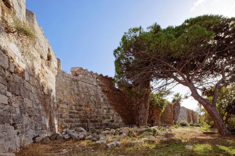 Outer fortress wall, fortification, bastion, Neratzia fortress, also Nerantzia, castle, first