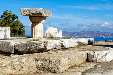 Upper terrace, remains of the temple of Asclepios, Asclepieion, Latin Aescupium, three terraces,