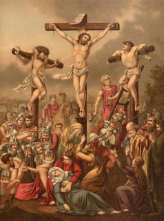 Biblical scene, Bible, Christ and the Crucifixion, a central event in Christianity that took place