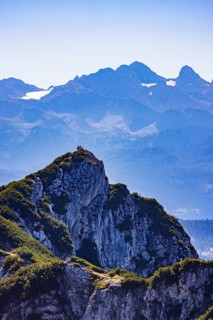 View from Rettenkogel to Bergwerkskogel and Dachstein, Postalm, Osterhorn Group, Salzkammergut,