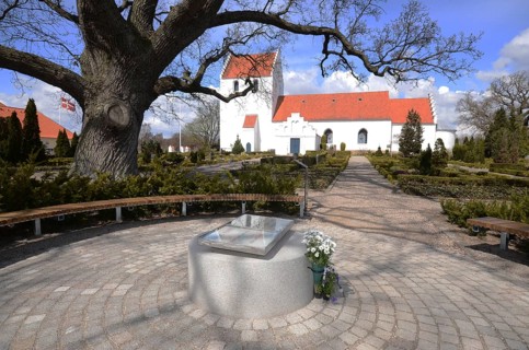 The grave of the love couple Danish circus artist Elvira Madigan or Hedvig Jensen and Swedish