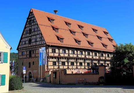 Houses in the Old Town, Kornhaus Museum, Hopfen Bier Gut, City of Spalt, Roth District, Middle