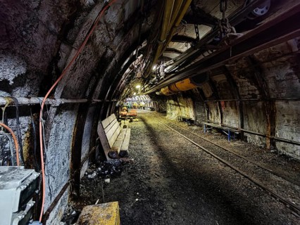 Interior view of the Recklinghausen training mine in the mine in Recklinghausen-Hochlarmark, Ruhr