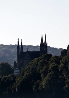Pilgrimage Church of St. Apollinaris, also Apollinaris Church on Apollinarisberg in Remagen looking
