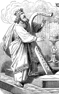 Song of thanks after King David victory and return, The Psalter, psalm 21, playing the harp, oil