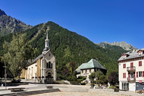 Saint-Michel church in Baroque Savoy architecture, Chamonix-Mont-Blanc, Haute-Savoie, France