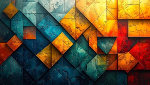 Abstract modern template, geometric effect stylized as mosaic tile, vibrant colorful business