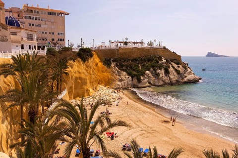 View of Balcon del Mediterraneo, Mediterranean Sea, Benidorm, Valencia (region), Costa Blanca,