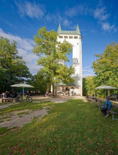 Schönberg Tower, observation tower, also known as Pfullinger Unterhose, double tower, Pfullingen,