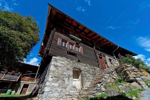 House of Bannerherr Johann Clausen, wooden chalet in the oldest village center in Switzerland,