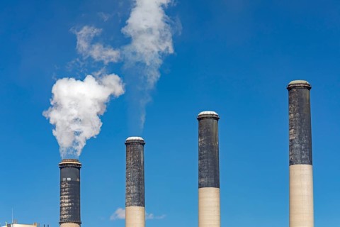 Rock Springs, Wyoming - The Jim Bridger power plant. Originally all four units were coal-fired, but