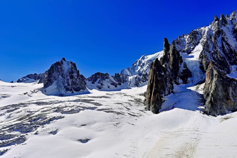 View of the mountains from the Télécabine Panorama Railway, La Tour Ronde, Mont Blanc, Le Mont