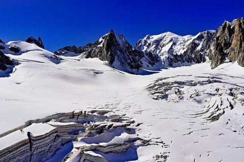 View of the mountains from the Télécabine Panorama Railway, La Tour Ronde, Mont Blanc, Mont Maudit,
