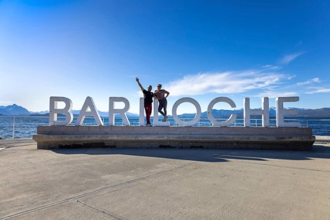 Argentina, Patagonia, Bariloche lake shore of Nahuel Huapi lake close to historic city center