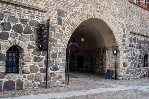 Västerport, the main gate in the old medieval defensive wall around the old city in Kalmar,