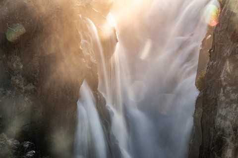 Detail, Epupa Falls, Water at Epupa Waterfalls, Kaokoveld, Namibia