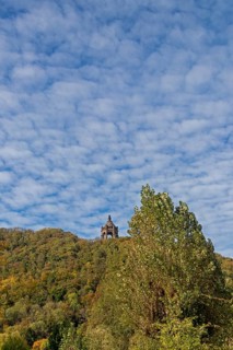 Mountain, forest, Kaiser-Wilhelm-Denkmal, Porta Westfalica, North Rhine-Westphalia, Germany