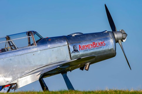 A Pilatus P-2 from Pilatus Flugzeugwerke AG with registration D-ETHN during a flight demonstration