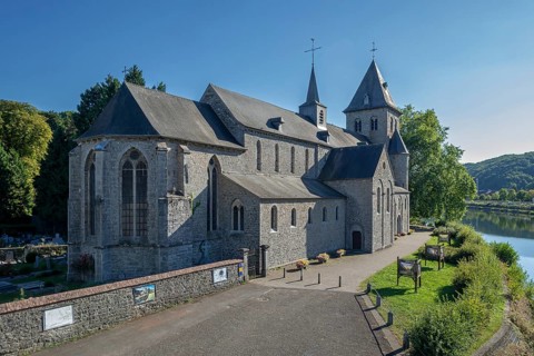 11th century Romanesque Abbey Church of St Peter, Église abbatiale Saint-Pierre d'Hastière,