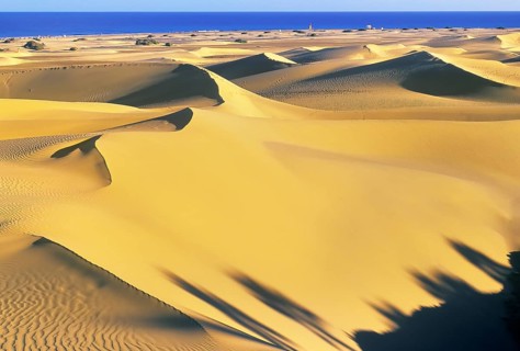 Sand dunes, Maspalomas, Playa del Ingles, Gran Canaria, Canary Islands, Spain