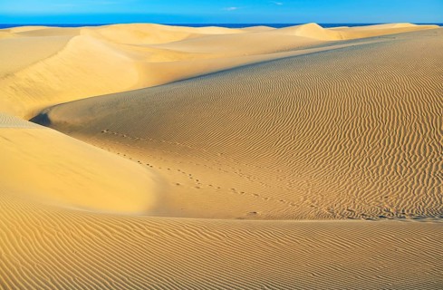 Sand dunes, Maspalomas, Playa del Ingles, Gran Canaria, Canary Islands, Spain