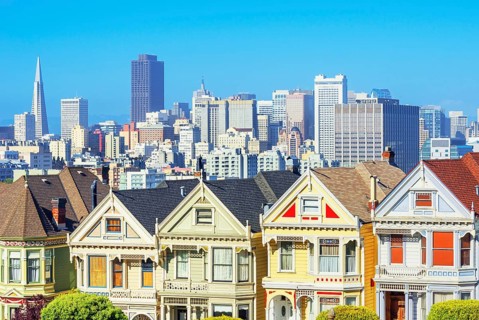 The Painted Ladies, Alamo Square, San Francisco, California, USA