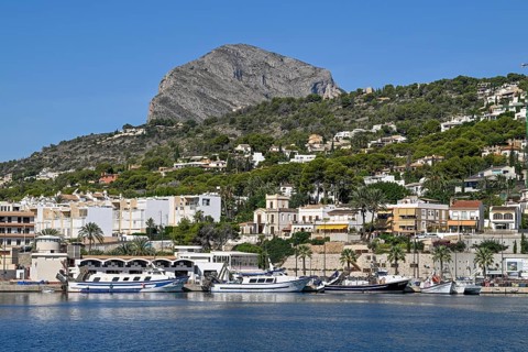 View of the port of Jávea or Xàbia, Alicante Province, Comunidad Valenciana, Spain