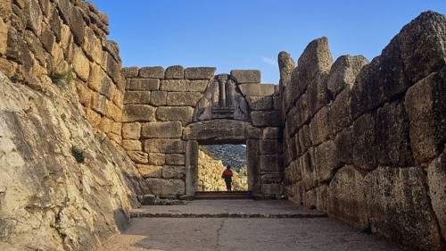 Lion Gate, Mycenae, archaeological site, UNESCO World Heritage Site, Mycenae, Mycenae, important
