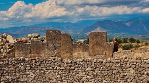 Tomb A, detail, archaeological site, UNESCO World Heritage Site, Mycenae, Mycenae, important city