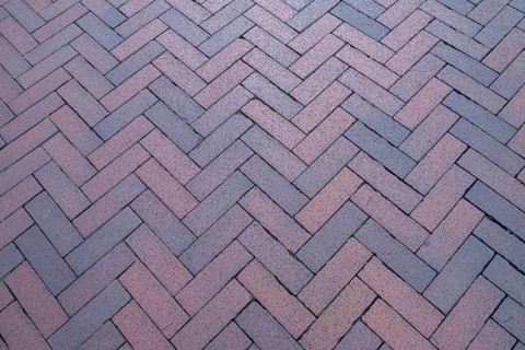 Herringbone clinker paving, Münsterland, North Rhine-Westphalia, Germany