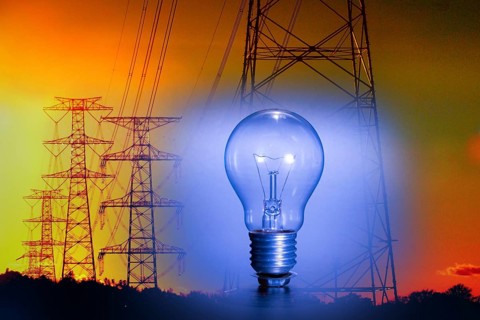 Symbolic image, power supply, lack of power lines, network security, energy transition, nuclear