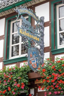 The old town of Ahrweiler, renovated, restored, partly rebuilt after the flood in the Ahr Valley in