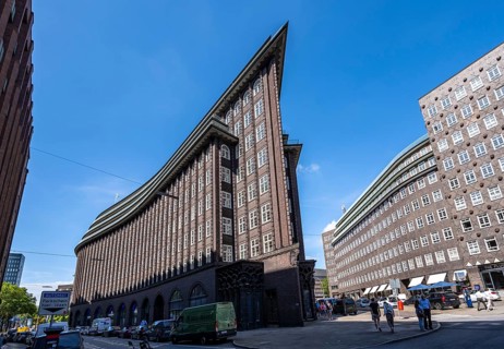 Chile House, former office building, brick expressionism, architect Fritz Höger, UNESCO World