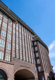 Chile House, former office building, brick expressionism, architect Fritz Höger, UNESCO World