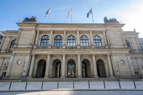 Hamburg Chamber of Commerce building, facade, Hamburg, Germany