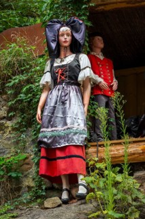 Dolls with traditional traditional costume from Alsace, France