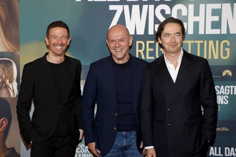 Oliver Berben, Robert Kulzer and Martin Bachmann at a fan event for All das Ungesagte zwischen uns