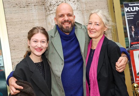 Johanna Marie Bourgeois, Tibor Locher and Irene Christ at the annual press conference for the