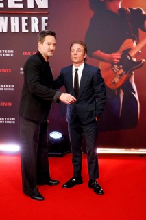 Director Scott Cooper and Jeremy Allen White at the premiere of the cinema film 'Springsteen: