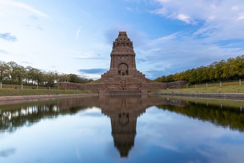 Monument to the Battle of the Nations, Lake of Tears, Leipzig, Saxony, Germany