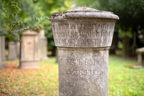 Gravestone, grave, graves, inscription, Hoppenlauf cemetery, oldest preserved cemetery in