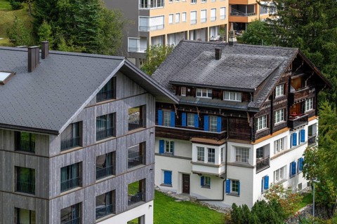 Apartment blocks, Arosa, Graubünden, Switzerland