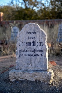 Grave at the German military cemetery at Waterberg, Otjozondjupa region, Namibia